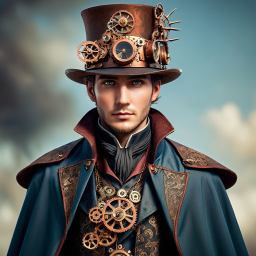 Steampunk Elegance: A Fusion of Victorian Fashion and Industrial Machinery