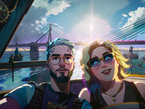 Sunset Voyage: Animated Adventure on the City Skyline