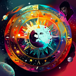 Celestial Mandala: A Surreal Cosmic Journey Through Astrology and Mysticism