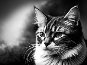 Close-Up Portrait of a Tabby Cat with Soft, Glowing Fur