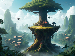 Skyward Haven: The Towering Tree Village Where Fantasy Meets Flight