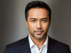 Professional Portrait of a Man in Dark Suit with Neutral Expression