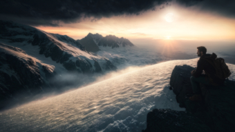 Solitude at Sunset: Reflecting on Majestic Mountain Vistas