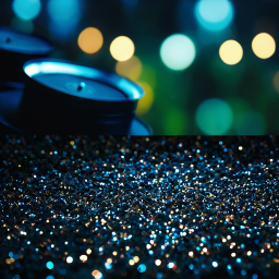 Contrasting Lights and Sparkles: A Visual Play of Glow and Glitter