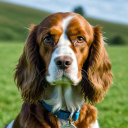 English Springer Spaniel with Classic Broken Coat in a Grassy Outdoor Setting