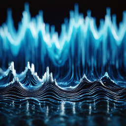 Graphic Illustration of Sound Waves and Audio Frequency Visualization