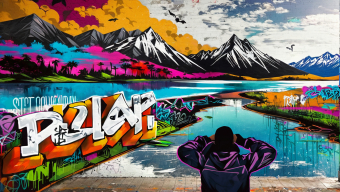 Contemplation Amidst Urban Vibrance: Exploring Spiritual Themes in Street Art