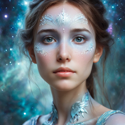 Ethereal Frost: A Cosmic Portrait of Celestial Beauty