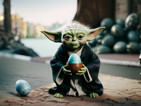Yoda Celebrates Easter: A Whimsical Blend of Star Wars and Festive Fantasy