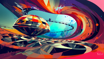 Dynamic Dimensions: A Vibrant Exploration of Abstract Motion and Energy