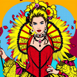 Regal Renaissance: A Vibrant Portrait of Spanish Aristocracy in Elaborate Attire