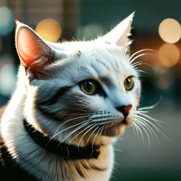 Contemplative Cat: A Close-Up Portrait of Curiosity and Texture in Natural Light