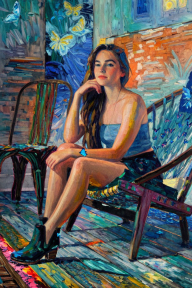 Vibrant Expression: A Colorful Portrait of Creativity and Personality