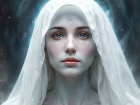 Ethereal Beauty: A Mystical Portrait of a Celestial Maiden