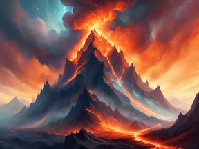 Fiery Fury: A Volcanic Eruption Unleashing Nature's Power