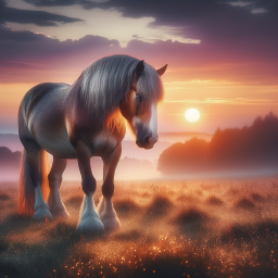 Majestic Horse at Sunrise: A Serene Moment in Nature's Embrace