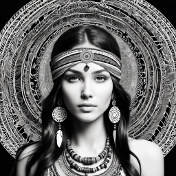 Timeless Elegance: A Regal Portrait of Cultural Beauty and Intricate Adornment
