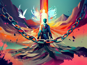 Unchained Power: A Vibrant Illustration of Spiritual Energy and Liberation