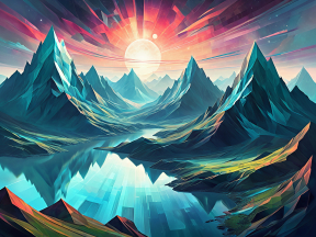 Pathway to the Celestial Horizon: A Vibrant Journey Through an Otherworldly Landscape