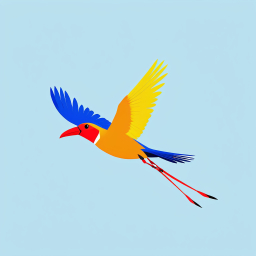 Vibrant Artistic Illustration of a Colorful Bird Symbolizing Freedom and Beauty