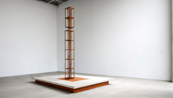 Geometric Abstraction: A Sculptural Framework in Industrial Space