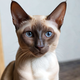 Calm and Captivating: A Portrait of a Blue-Eyed Siamese Cat