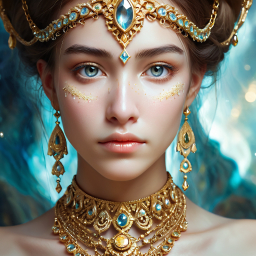 Regal Radiance: A Mystical Portrait of Fantasy and Elegance