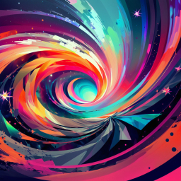 Cosmic Vortex: A Vibrant Swirl of Color and Energy