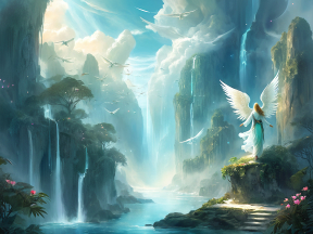 Celestial Guardian Overlooking the Enchanted Valley