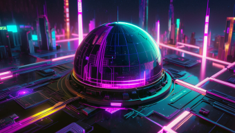 Neon Nexus: A Futuristic Vision of Cybernetic Energy and Technology