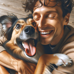 Heartwarming Moment: Man and Dog Share a Joyful Embrace