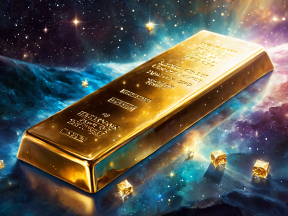 Cosmic Wealth: Investment-Grade Gold Bullion Floating in the Stars