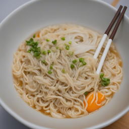 Traditional Japanese Ramen with Clear Broth, Noodles, Kamaboko, and Seaweed Toppings