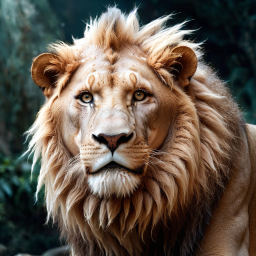 Majestic Close-Up of a Lion's Face in the Wild