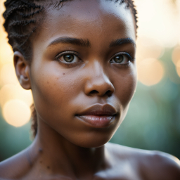Contemplative Woman Bathed in Warm Morning Light