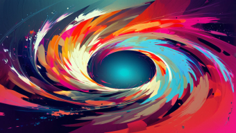 Radiant Spiral: A Vibrant Dance of Light and Color