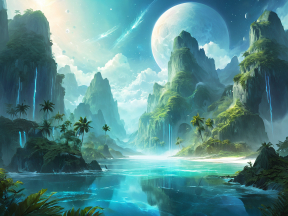 Enchanted Alien Wilderness: A Sci-Fi Fantasy Landscape