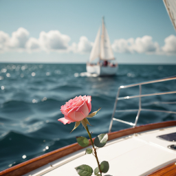 Serene Rose by the Seaside: A Romantic Marine Moment