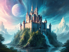 Majestic Cliffside Castle in an Epic Fantasy Landscape
