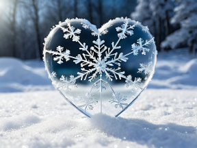 Frozen Heart: A Winter's Embrace in Crystal and Snow