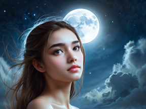 Dreaming Under the Moonlit Sky: A Night of Contemplation and Fantasy