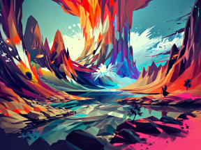 Radiant Reverie: A Surreal Landscape of Light and Layers