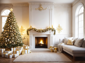 Cozy Christmas Living Room Decorated for Festive Holiday Cheer
