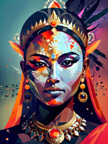 Vibrant Elegance: A Detailed Portrait Celebrating Cultural Beauty and Artistic Expression