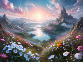 Enchanted Realm: A Dreamlike Journey Through a Fairy-Tale Landscape