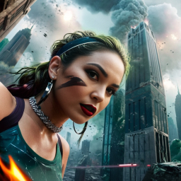 Raven from Teen Titans in a Dark, Apocalyptic Setting