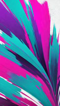 Vibrant Energy: An Abstract Expression of Movement and Emotion in Pink and Teal