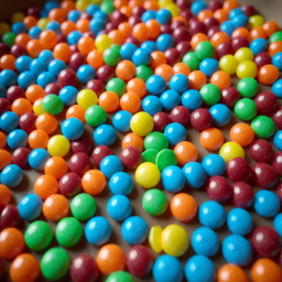 A Colorful Tray of Classic Milk Chocolate M&M's
