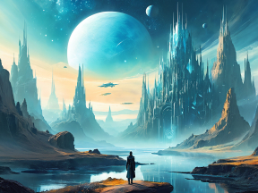 Solitary Watcher at Dawn: A Majestic Castle Beneath the Celestial Glow