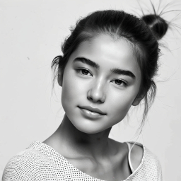 Gentle Portrait of a Woman with Soft Lighting and Neutral Background